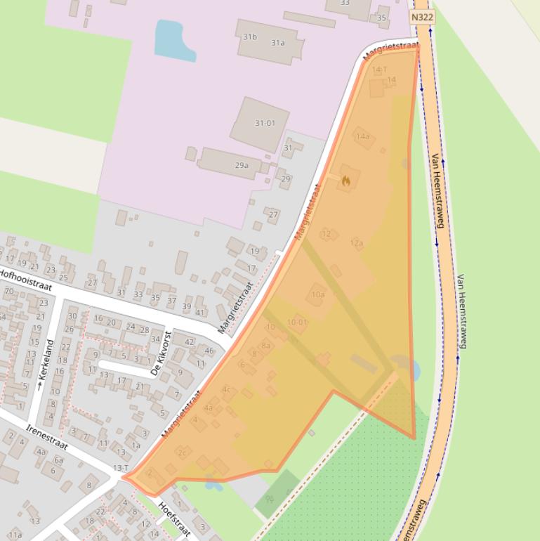 Kaart van postcodegebied 6621BW.