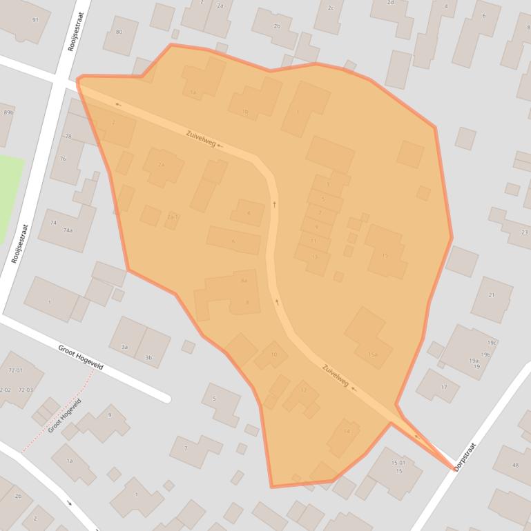 Kaart van postcodegebied 6621BX.