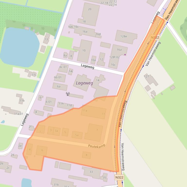 Kaart van postcodegebied 6621BZ.