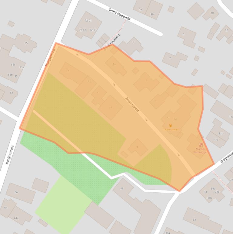 Kaart van postcodegebied 6621CA.