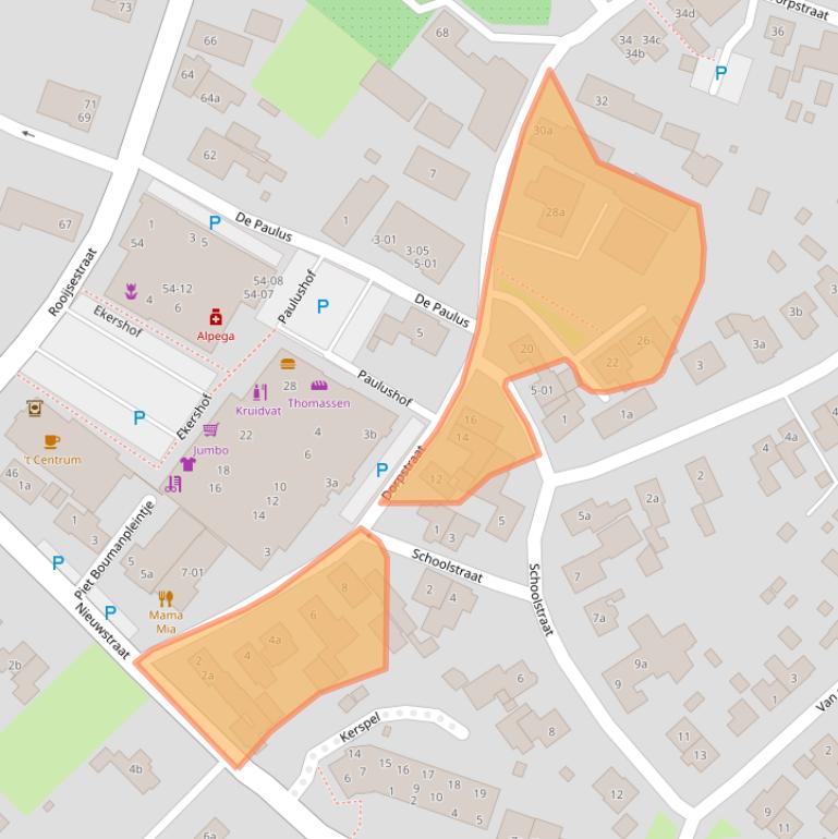 Kaart van postcodegebied 6621CE.