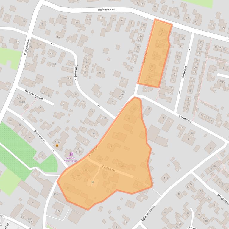 Kaart van postcodegebied 6621CG.