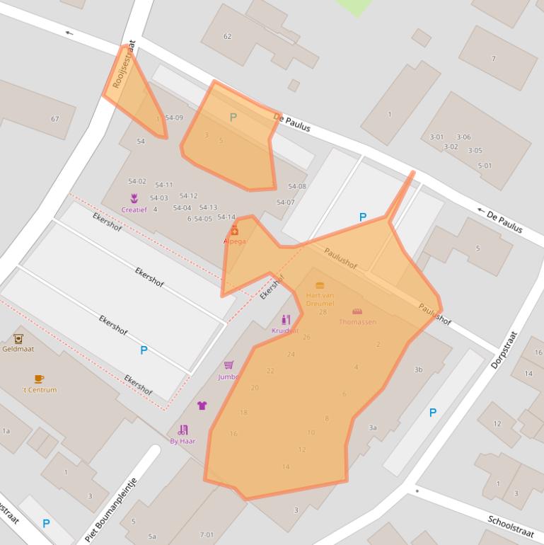 Kaart van postcodegebied 6621CH.