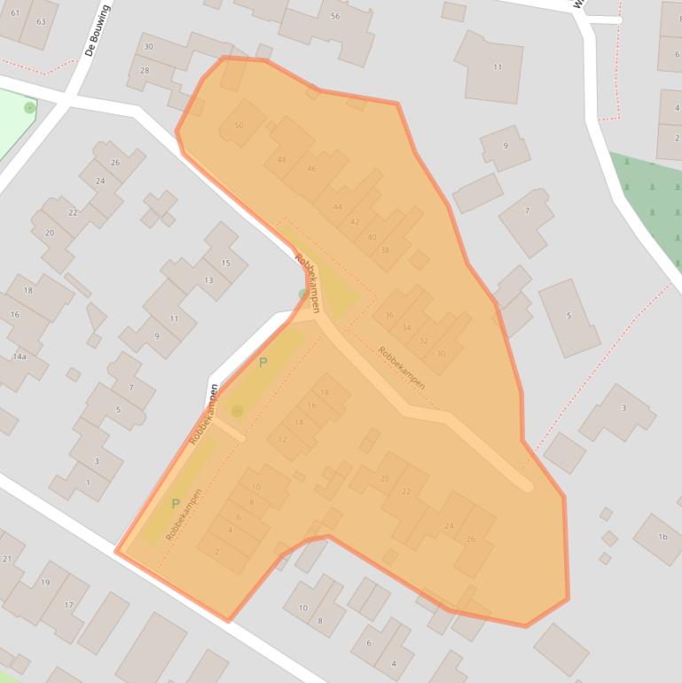 Kaart van postcodegebied 6621DA.