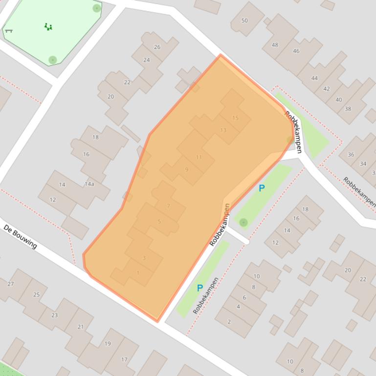 Kaart van postcodegebied 6621DB.