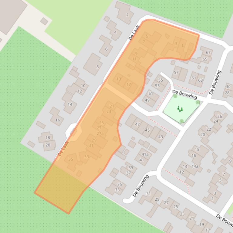 Kaart van postcodegebied 6621DC.