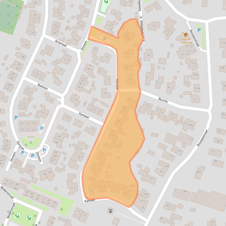 Kaart van postcodegebied 6621EB.