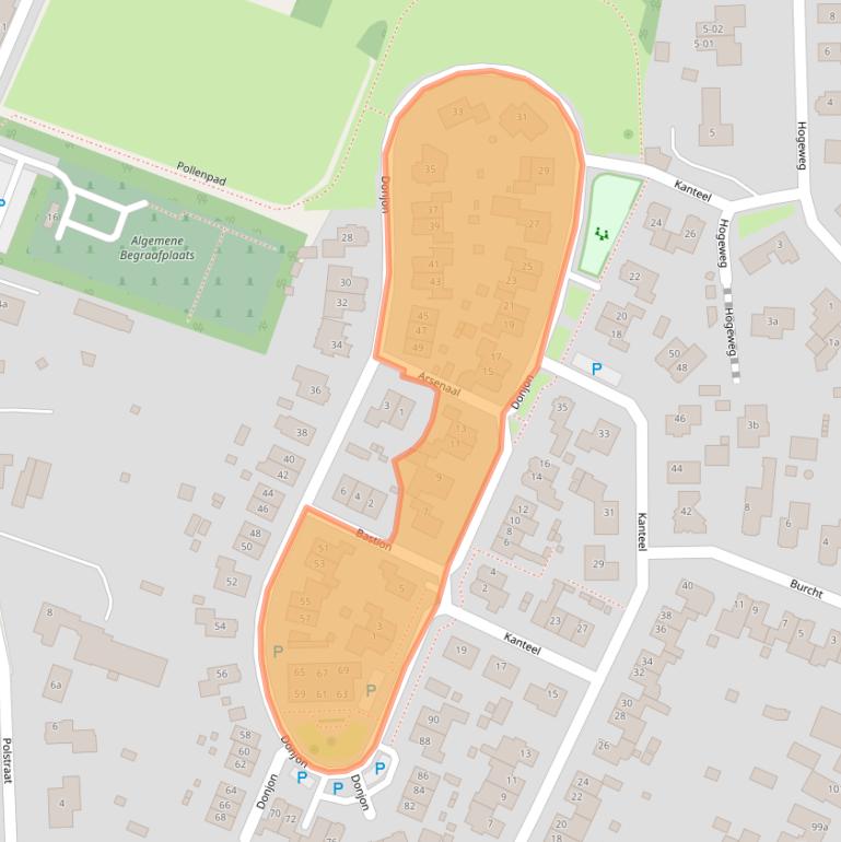 Kaart van postcodegebied 6621ED.