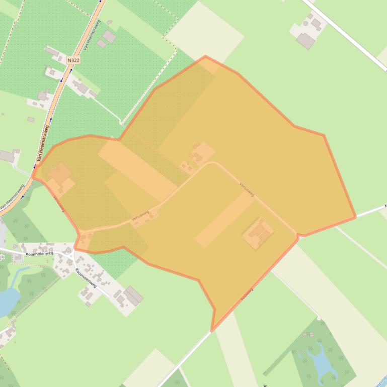 Kaart van postcodegebied 6621KZ.