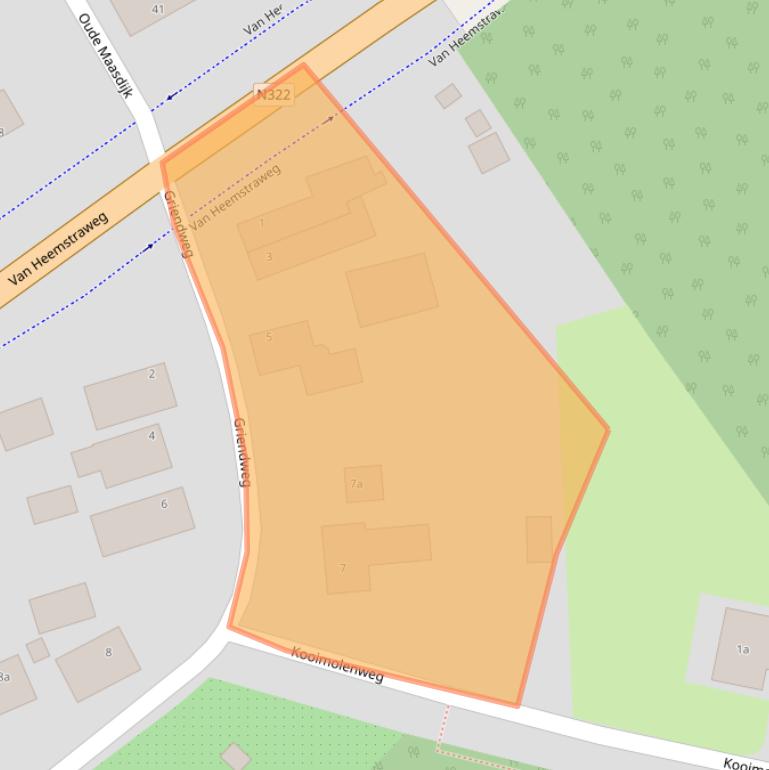 Kaart van postcodegebied 6621LB.