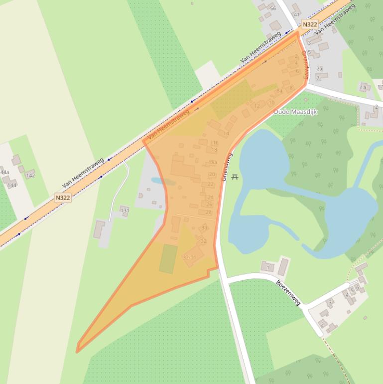 Kaart van postcodegebied 6621LC.