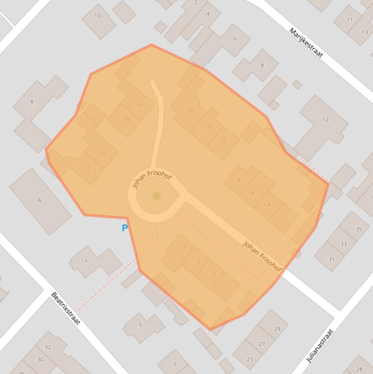 Kaart van postcodegebied 6621XZ.