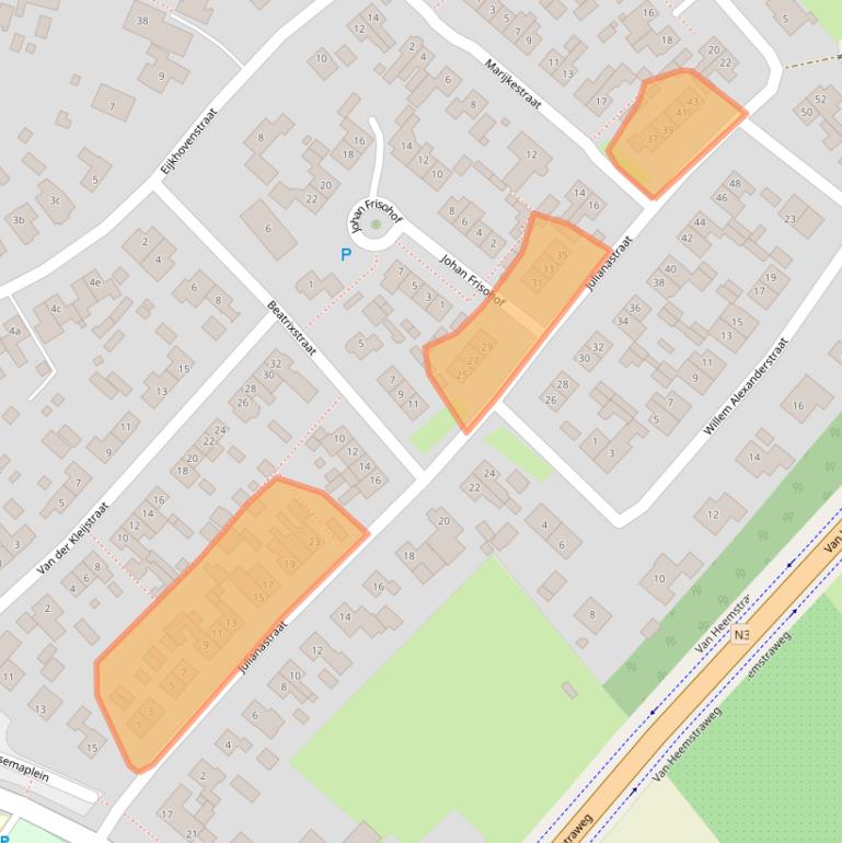 Kaart van postcodegebied 6621ZC.