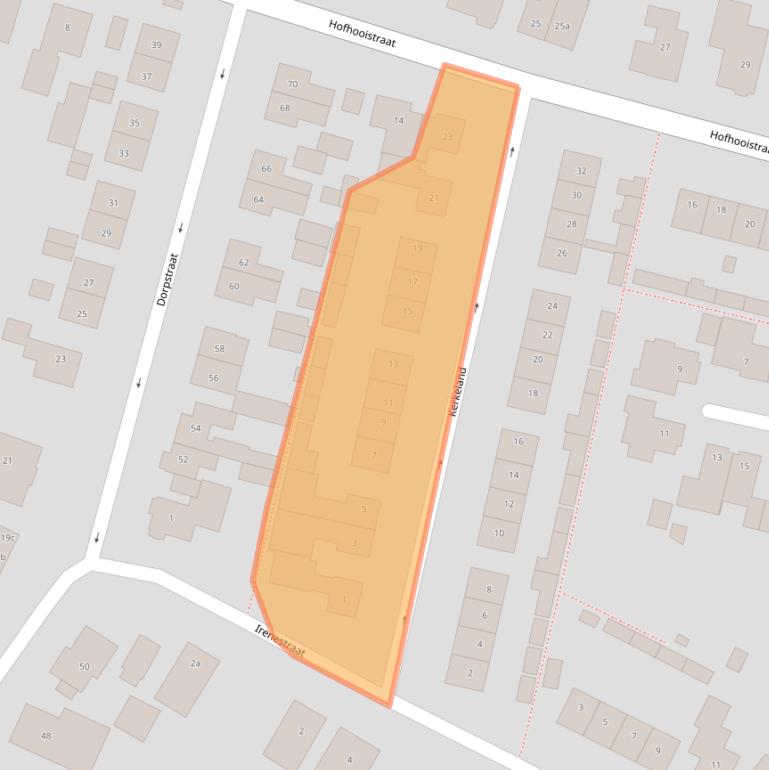 Kaart van postcodegebied 6621ZP.