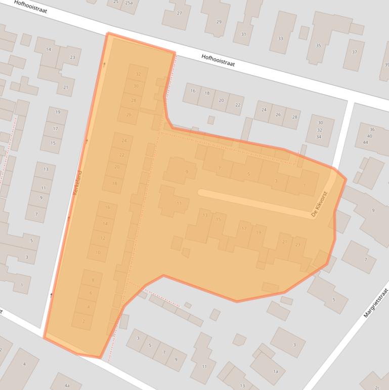 Kaart van postcodegebied 6621ZR.