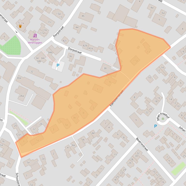 Kaart van postcodegebied 6621ZT.