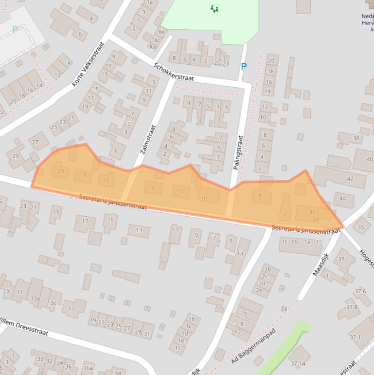 Kaart van postcodegebied 6624AD.