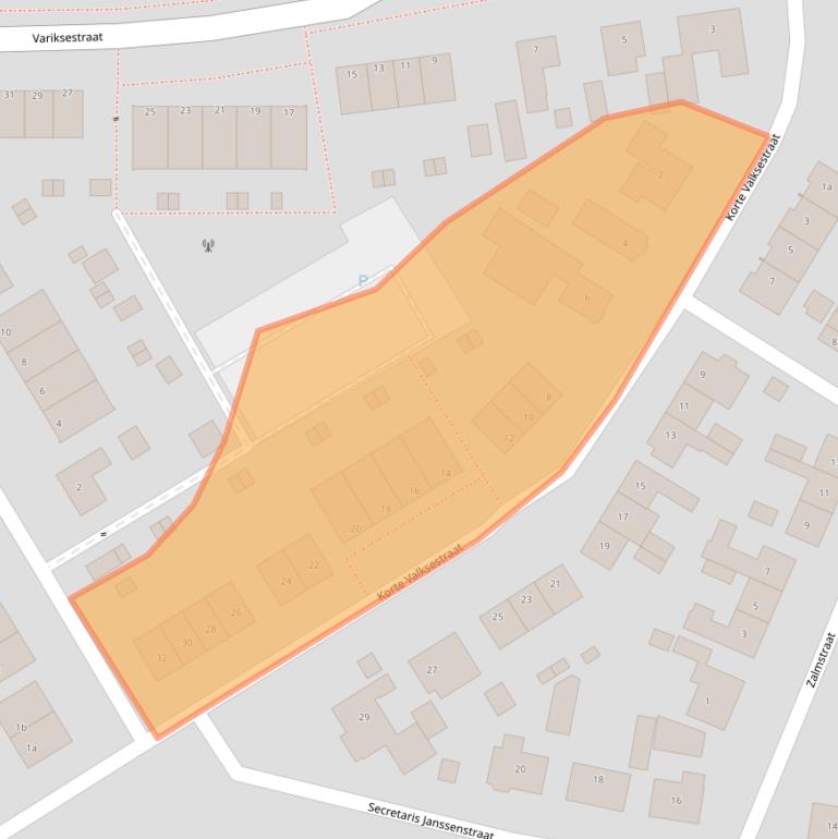 Kaart van postcodegebied 6624AK.