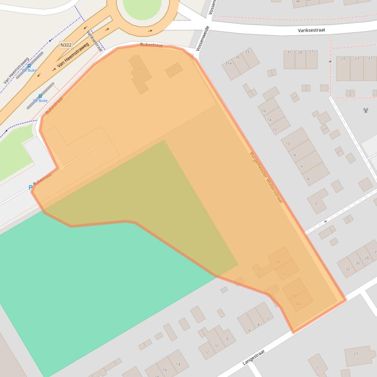 Kaart van postcodegebied 6624AL.