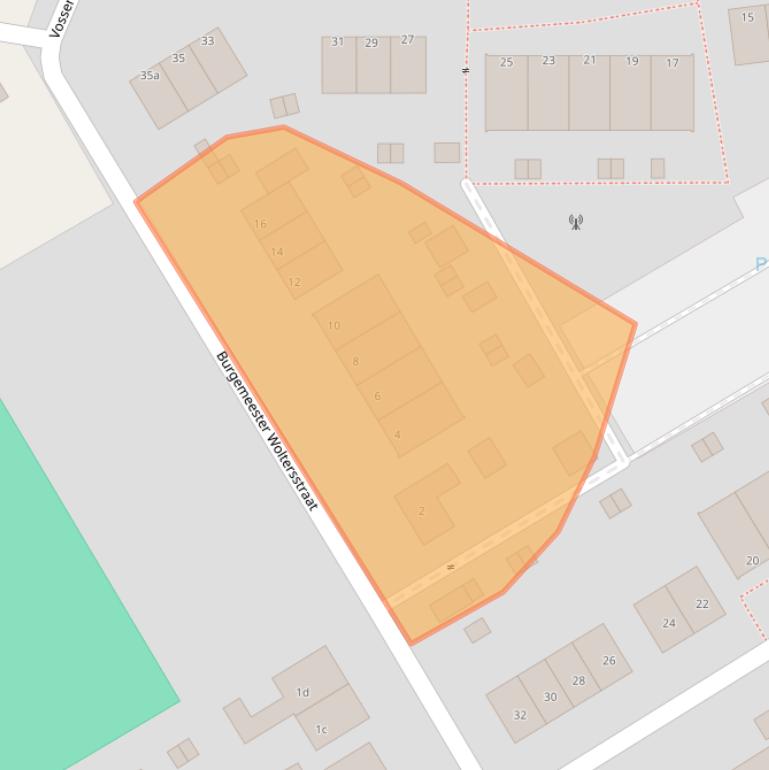 Kaart van postcodegebied 6624AM.