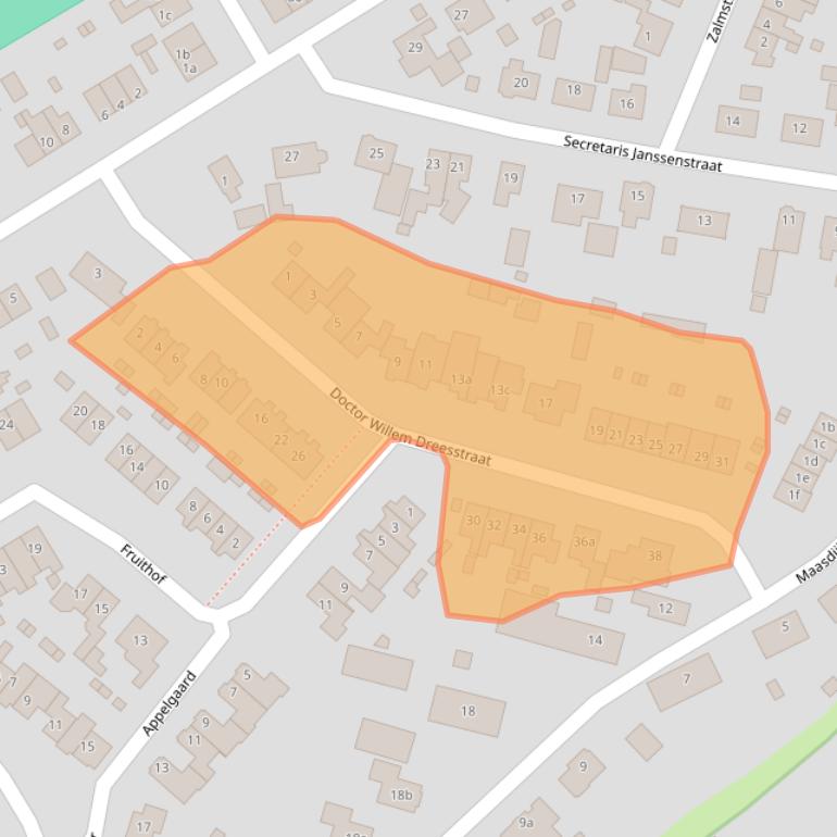 Kaart van postcodegebied 6624AZ.