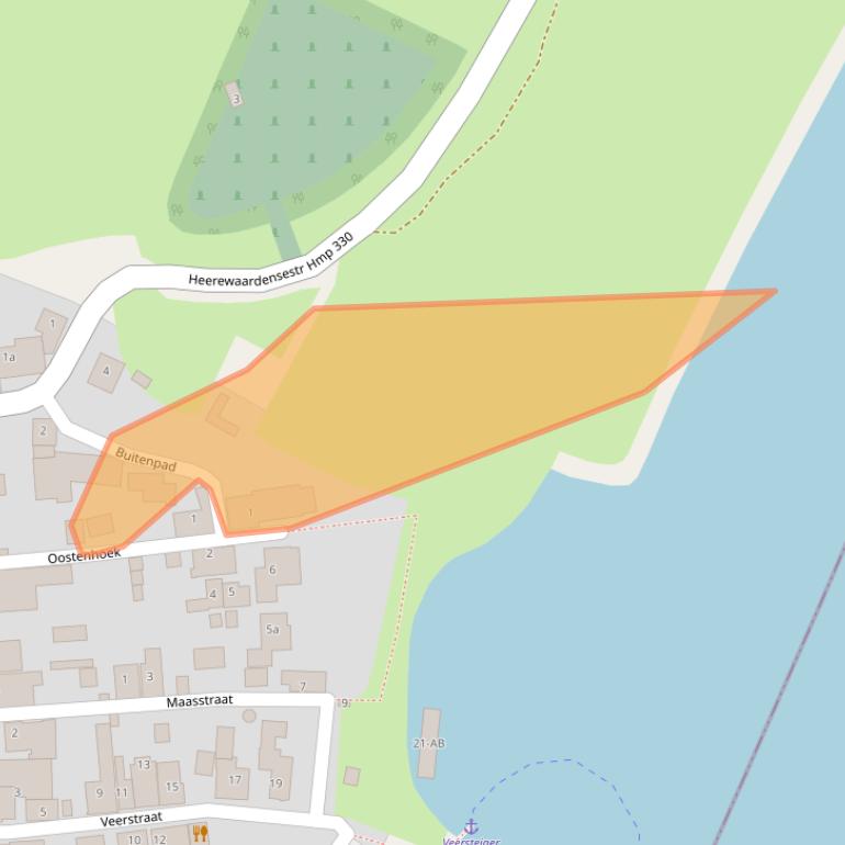 Kaart van postcodegebied 6624BC.