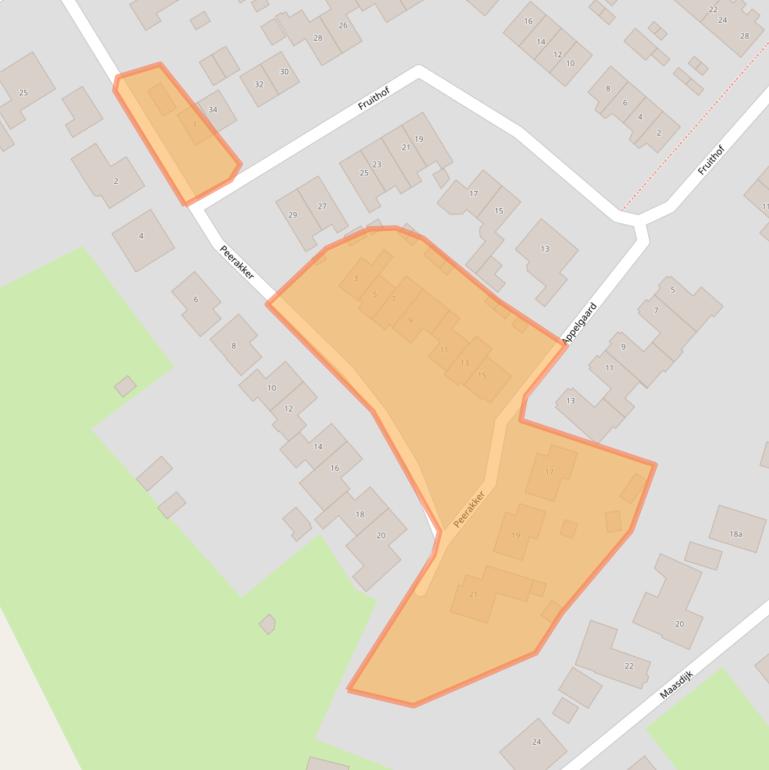 Kaart van postcodegebied 6624BM.