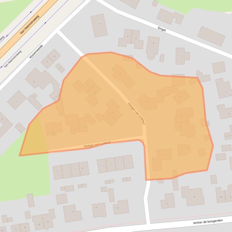 Kaart van postcodegebied 6624BS.