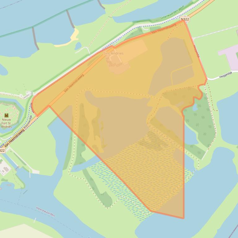 Kaart van postcodegebied 6624KB.