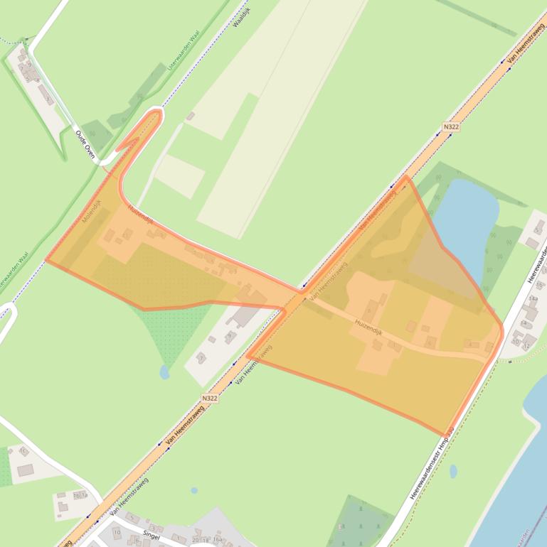 Kaart van postcodegebied 6624KG.