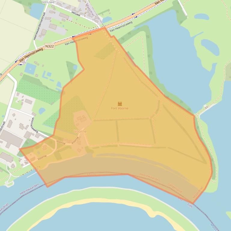 Kaart van postcodegebied 6624KL.