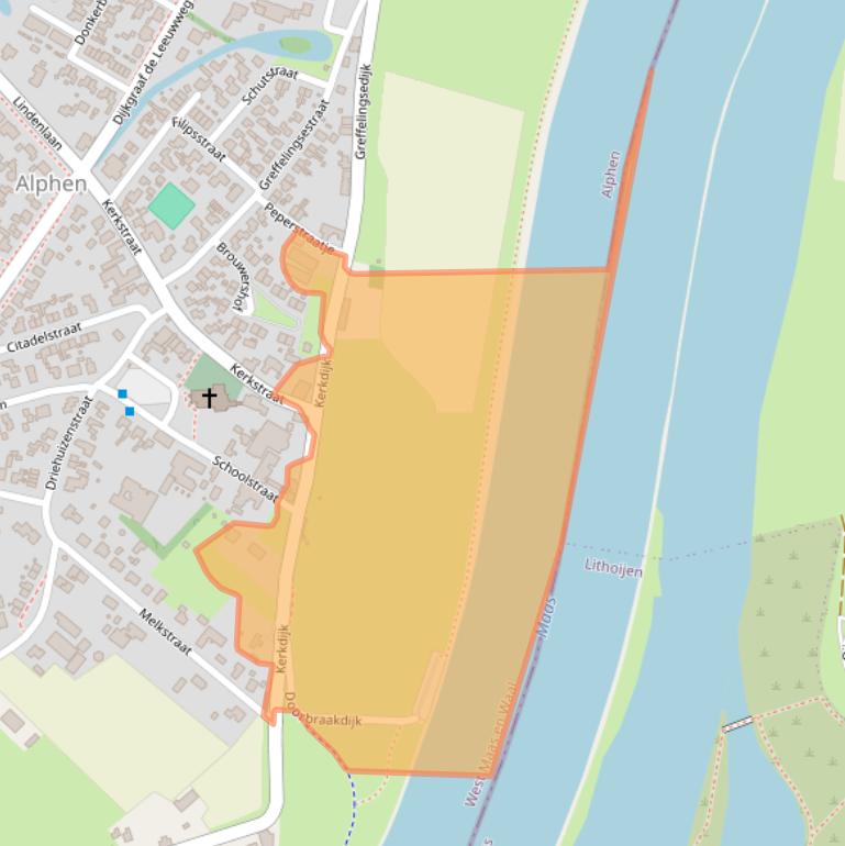 Kaart van postcodegebied 6626AA.