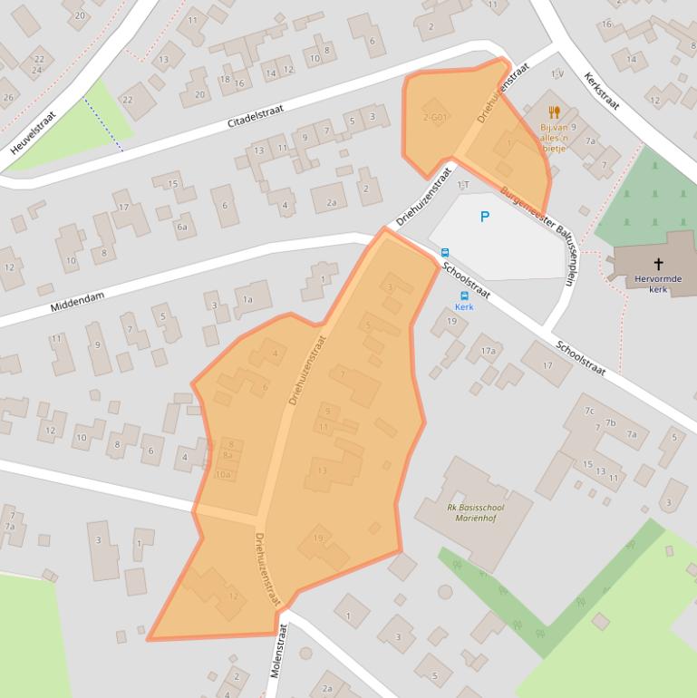 Kaart van postcodegebied 6626AD.