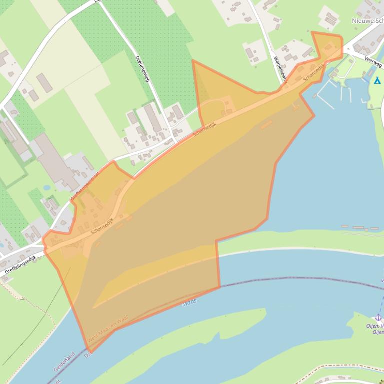 Kaart van postcodegebied 6626BA.