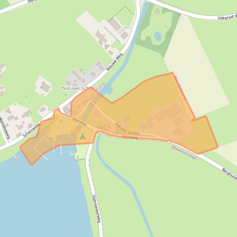 Kaart van postcodegebied 6626BC.