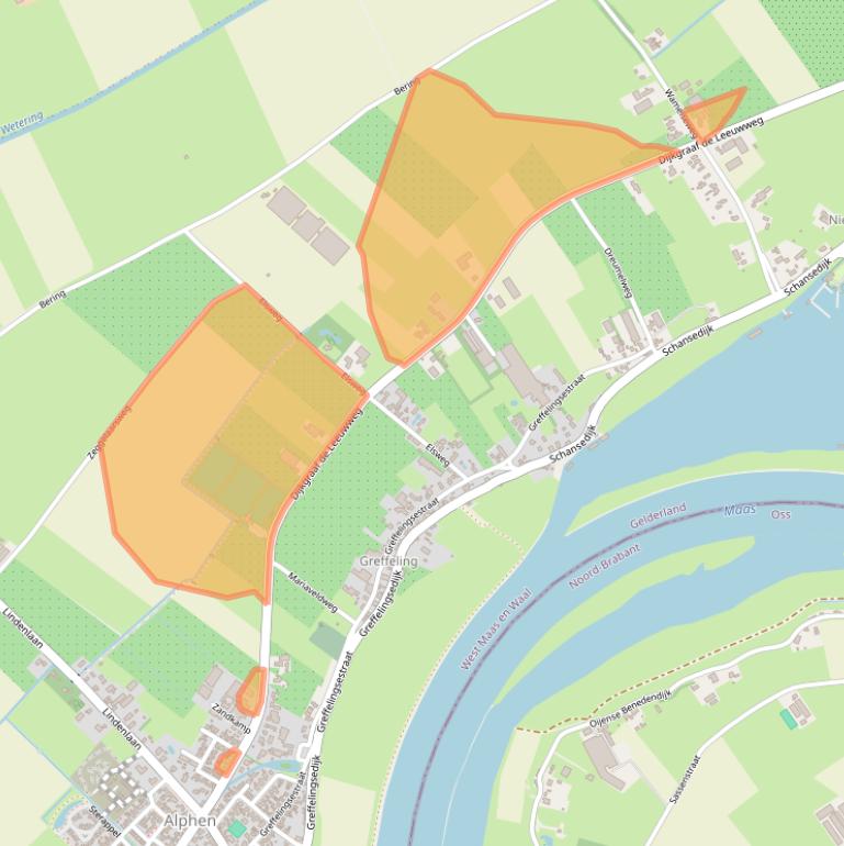 Kaart van postcodegebied 6626BG.