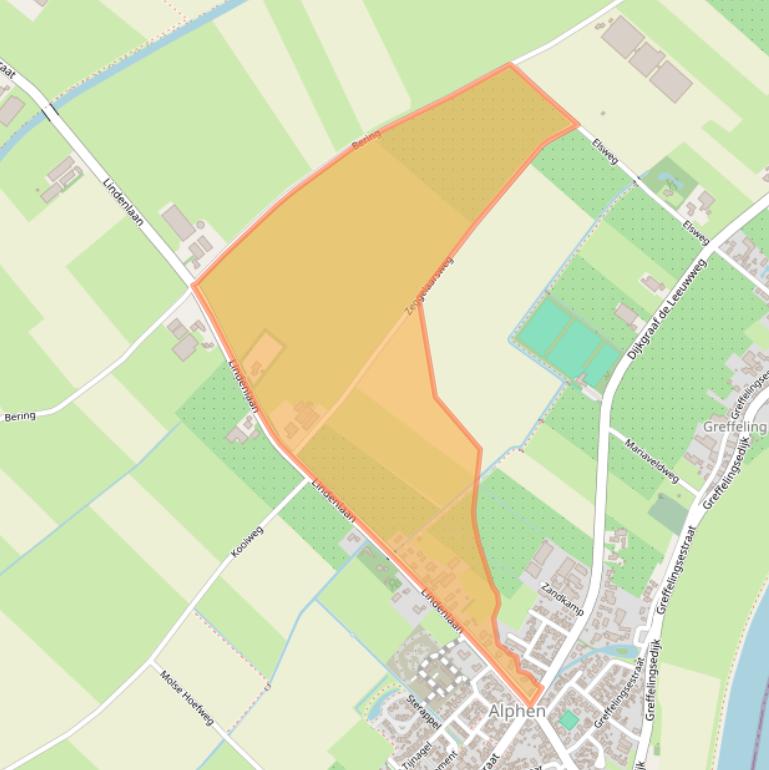 Kaart van postcodegebied 6626BL.