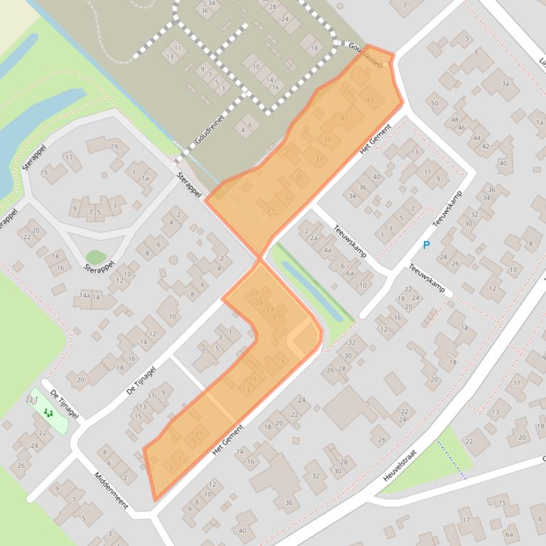 Kaart van postcodegebied 6626BR.