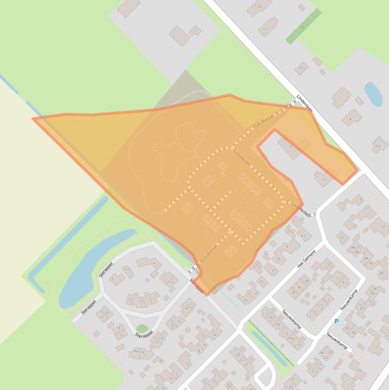 Kaart van postcodegebied 6626CE.