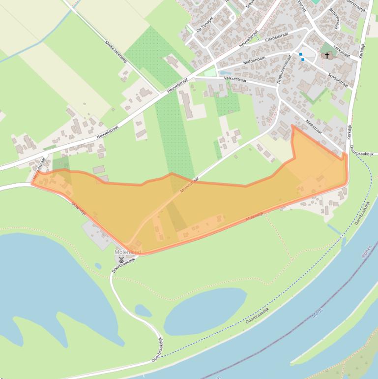 Kaart van postcodegebied 6626KB.