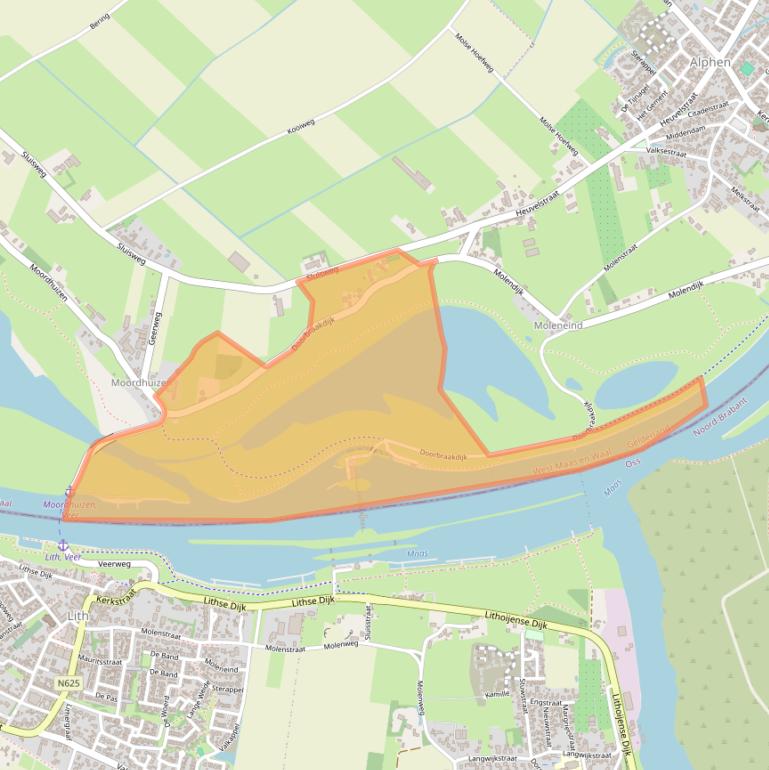 Kaart van postcodegebied 6626KD.