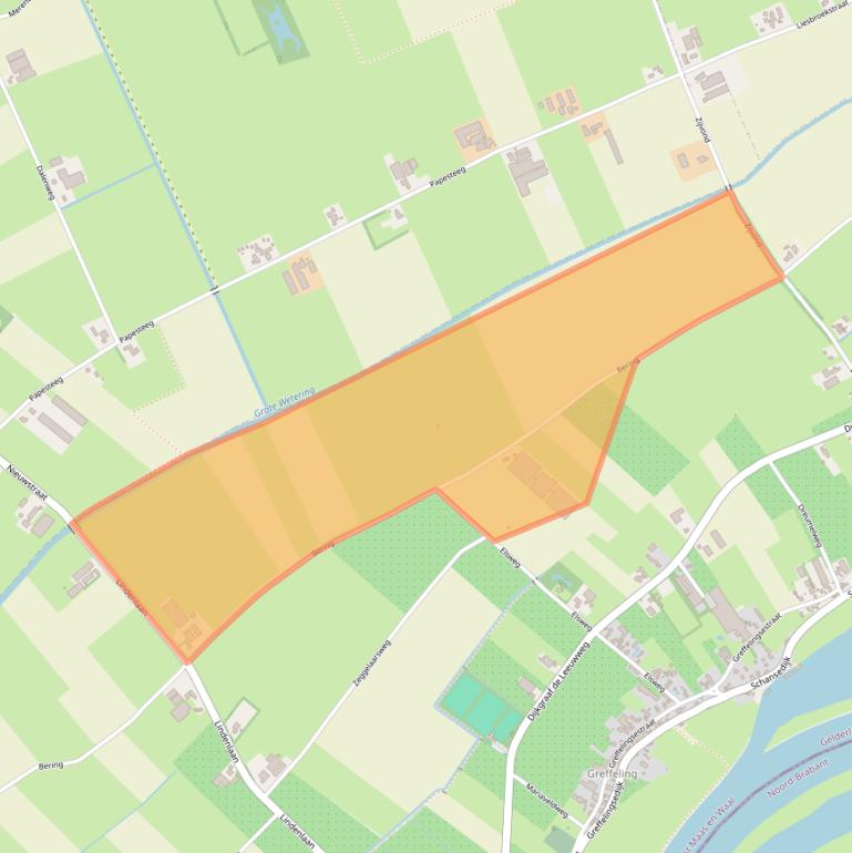 Kaart van postcodegebied 6626KT.