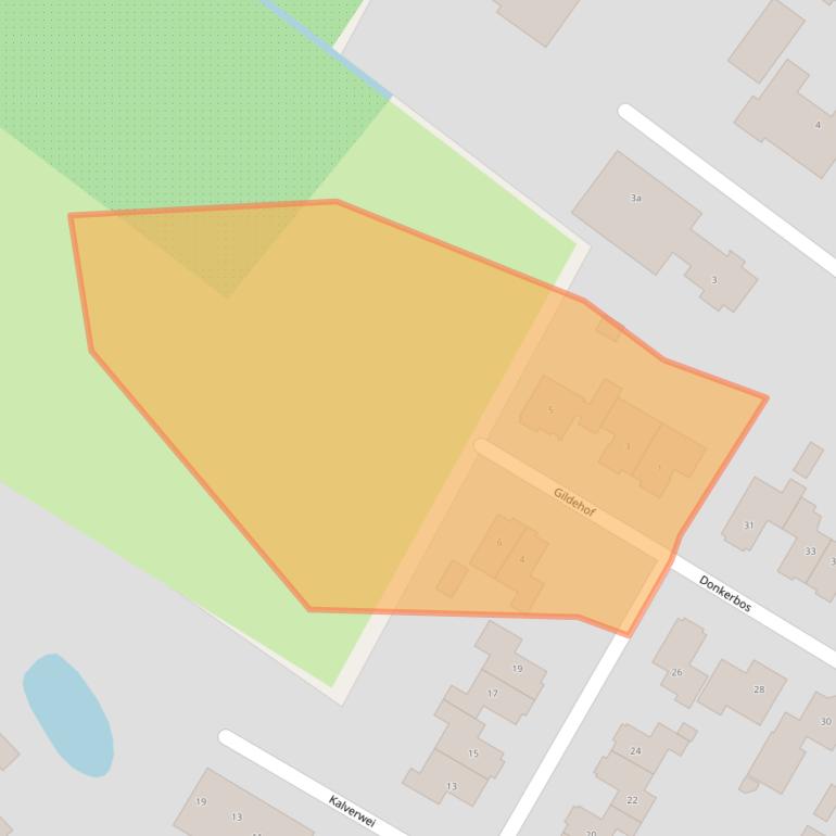 Kaart van postcodegebied 6626KZ.