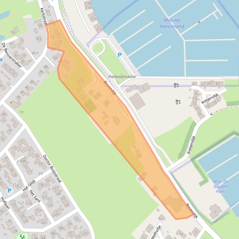 Kaart van postcodegebied 6627AA.