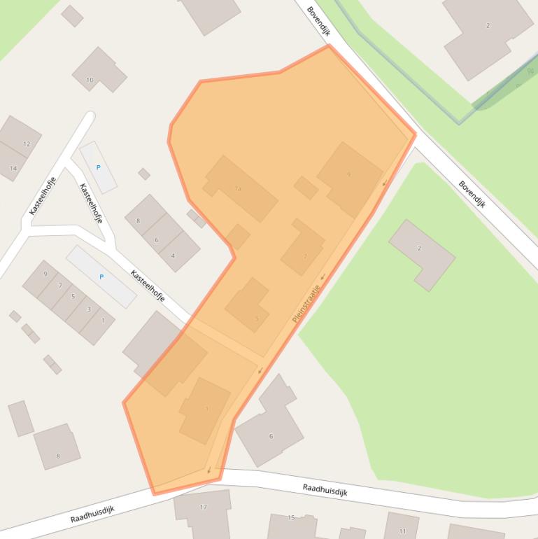 Kaart van postcodegebied 6627AB.