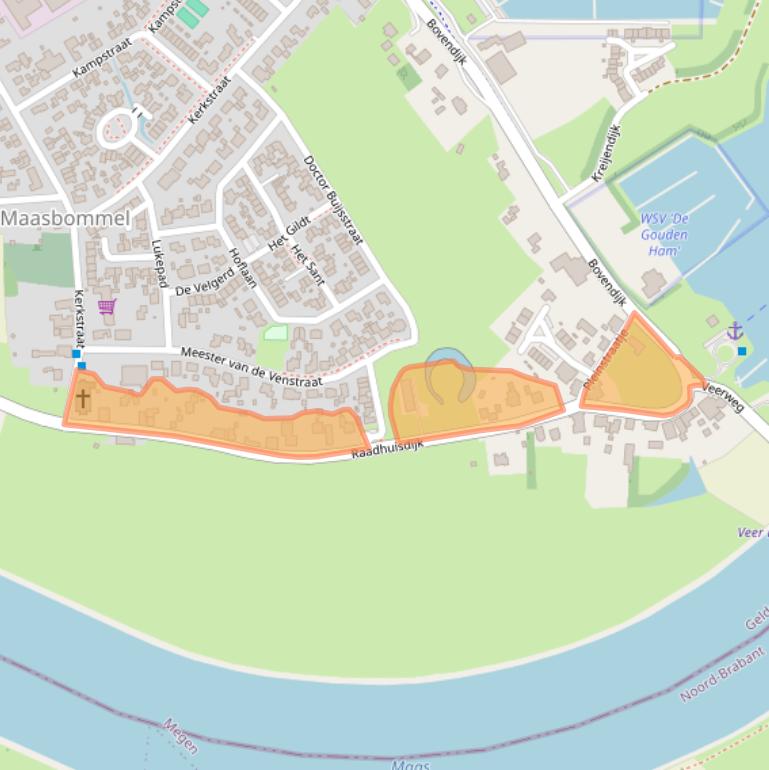 Kaart van postcodegebied 6627AD.