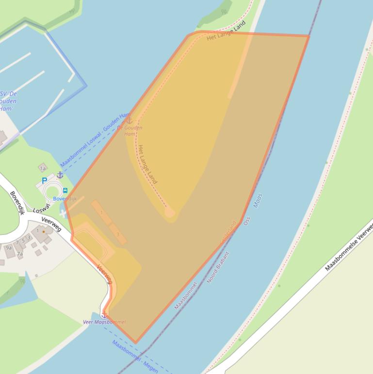 Kaart van postcodegebied 6627AE.