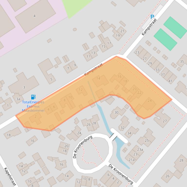 Kaart van postcodegebied 6627AT.