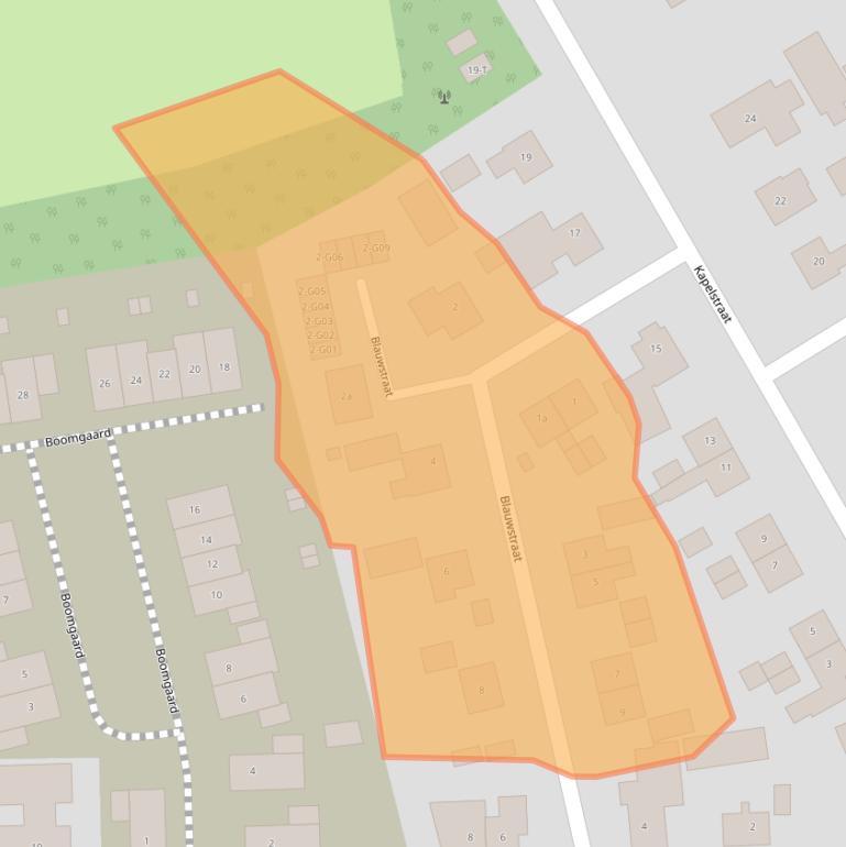 Kaart van postcodegebied 6627BA.