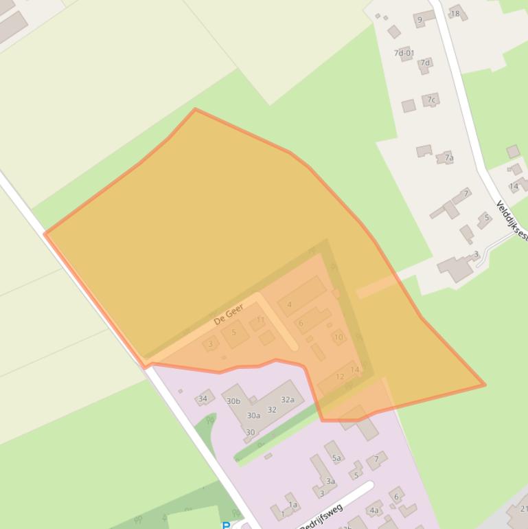 Kaart van postcodegebied 6627BD.